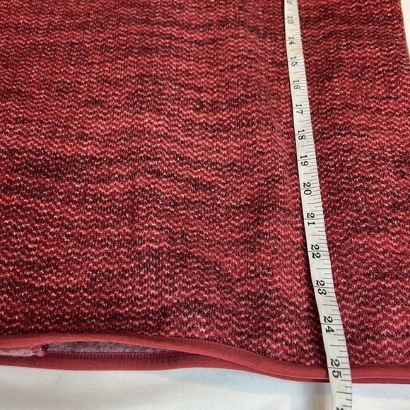 Orvis Sweater Womens Extra Small Red Mock Neck 1/4 Snap Button Pullover NEW - Picture 10 of 12